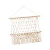 Boho Macrame Wall Organizer Letters Book Farmhouse Decor Tassel Hanging for Kids Room