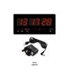 Large LED Digital Wall Clock with Perpetual Calendar - Customizable Colors for Bedroom/Study Room