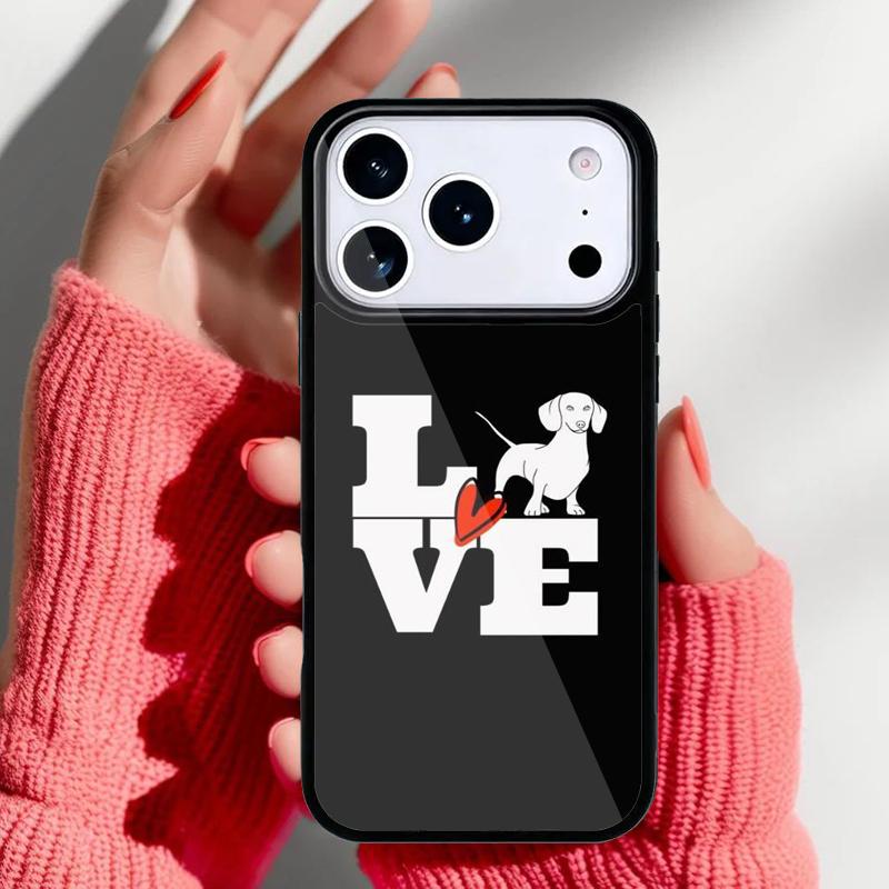 Dackel Hunde Mama Handyhülle für iPhone 17 16 15 14 13 Pro Max Rückabdeckung für 12 11 Pro Coque