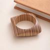 Texture Wooden Bracelet Wide Geometric Bangles New Wooden Bangles  Gifts