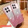 KEYSION Luxury Plating Glitter Phone Case for Xiaomi POCO F6 Pro Transparent Soft TPU Shockproof Back Cover for POCO F6 Pro