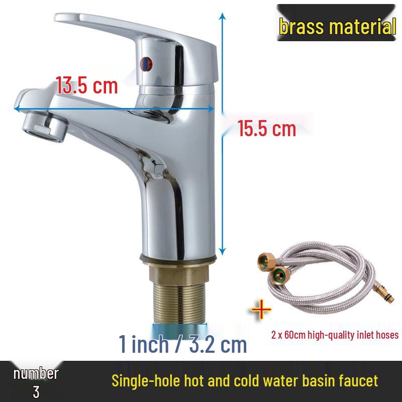 Lindong Copper Bathroom Sink Faucet