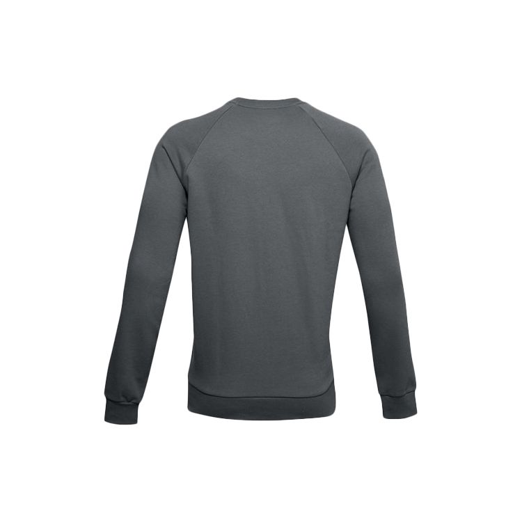Under Armour Rival Cotton Fleece Crew Sweatshirt Men Tops Gray 1357104-012