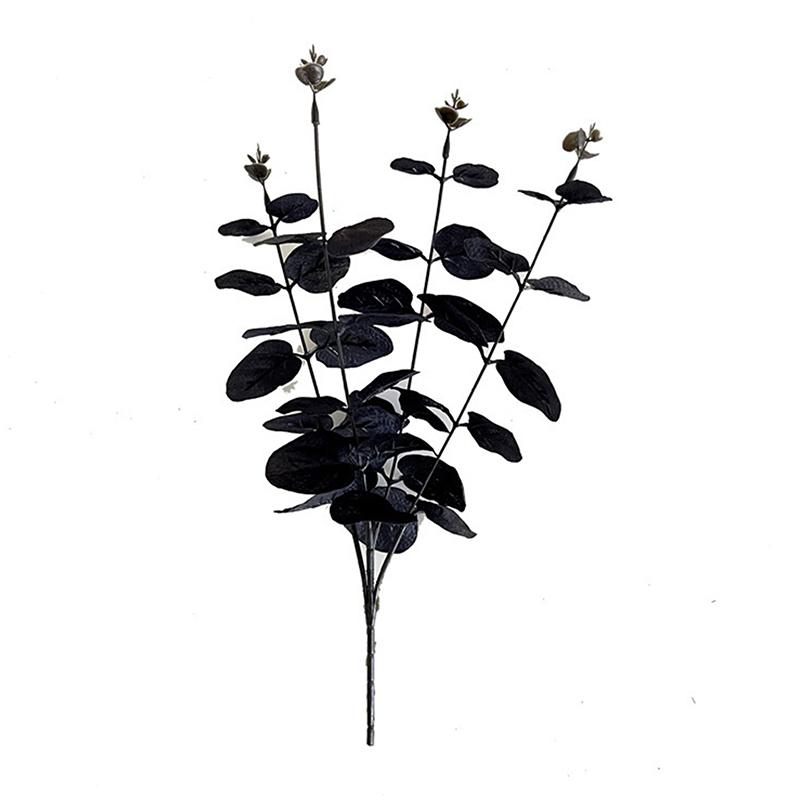 34cm Black Eucalyptus Artificial Flowers For Room Decoration Desktop Artificial Flowers Home Decor