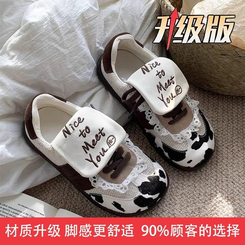 Puff shoes women's retro round head platform women's new spring and autumn light casual sports board shoes