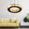 Crystal Modern Chandelier Pendant Lights 20cm Round Ring for Home Dining Living Room Ceiling Chandelier Lamp