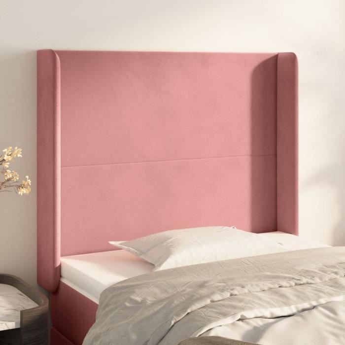 VidaXL Headboard with Ears Pink 103x16x118-128 Cm Velvet3119347
