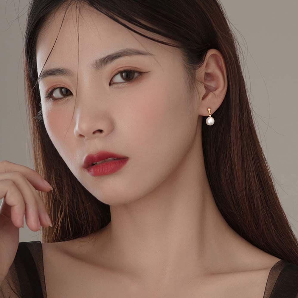 Artificial Pearl Temperament Gifts Korean Dangle Earrings Women Stud Earrings Drop Earrings Metal