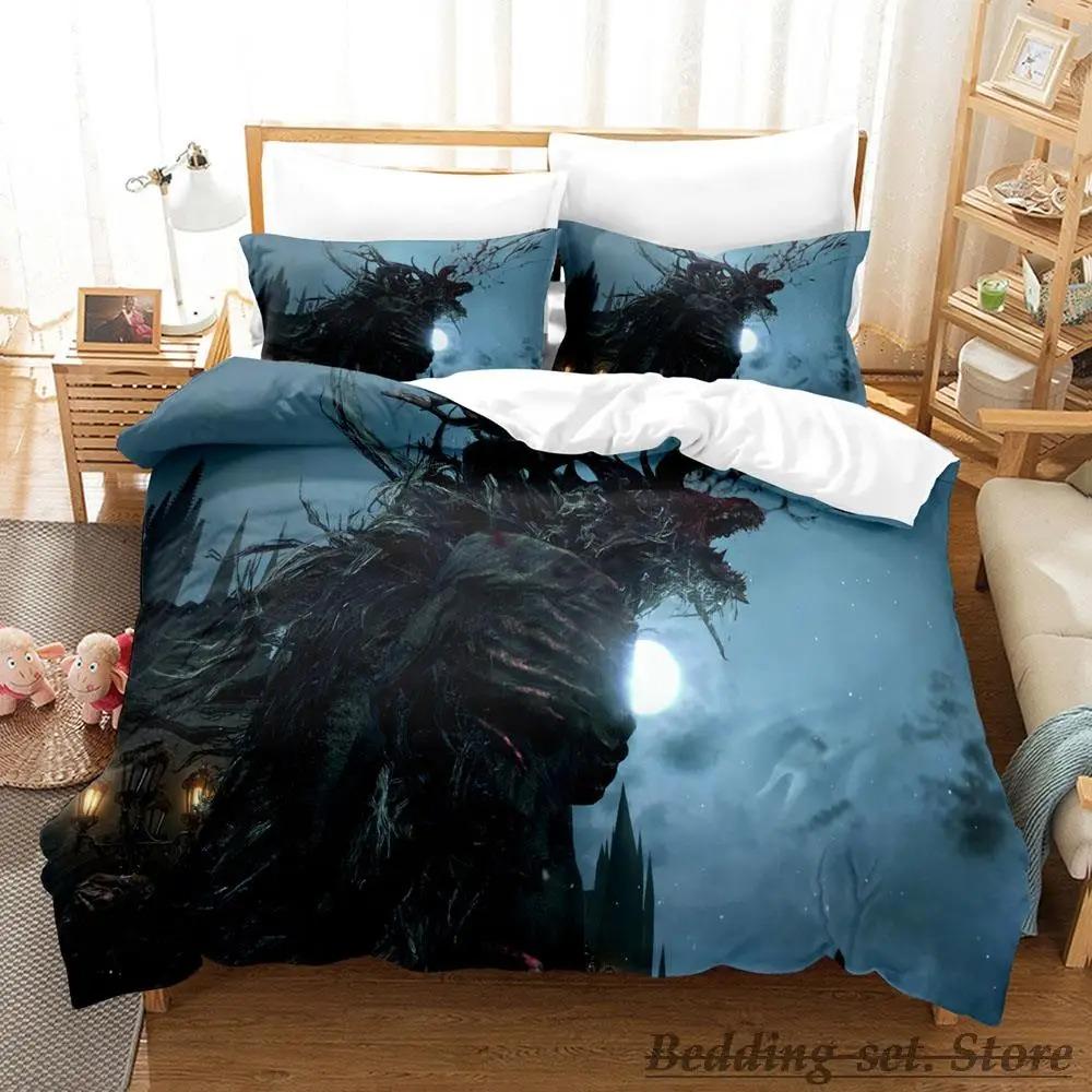 New Bloodborne Lady Bedding Set Single Twin Full Queen King Size Bed Set Adult Kid Bedroom Duvetcover Sets Anime Game