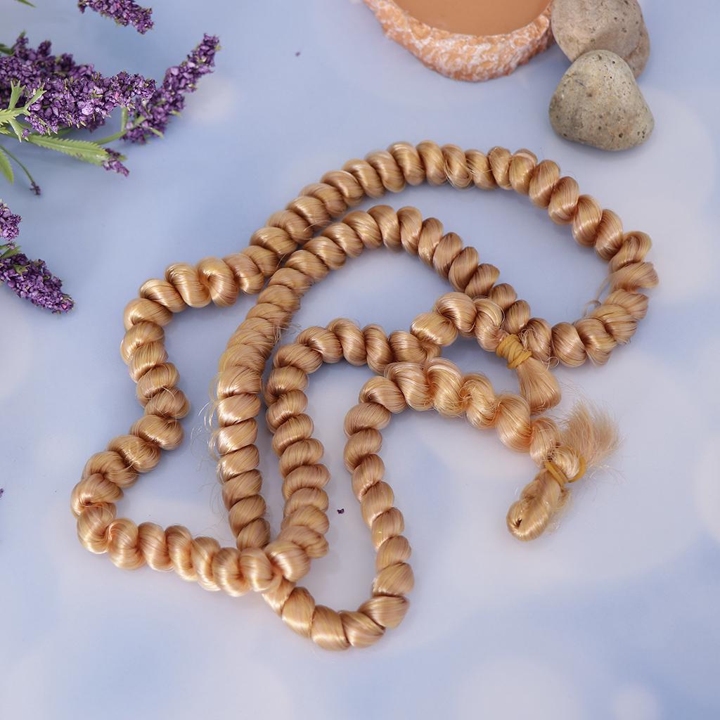 1m Fashion Girl Doll Curly Wig Hairpiece for BJD DIY Accs Red Coffee