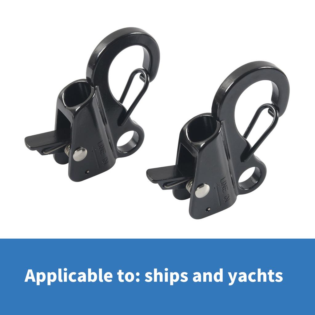 Boat Accessory 316 Stainless Steel Sliding Hook High Strength Marine Hook Simple Installation for Fast Rope Attachment