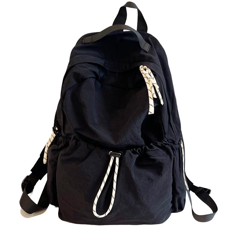 Schoolbag Autumn New Leisure Travel Backpack Female Korean Version Commuting Simple Lazy Wind Backpack Large Capacity Student Schoolbag
