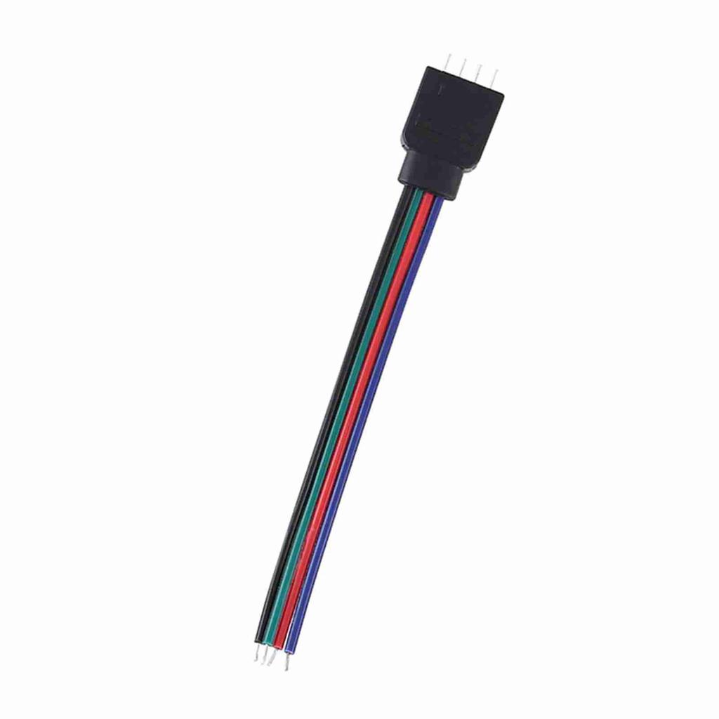 20pcs 4 Pin Cable Connector Wires for 5050 3528 3014 RGB LED Strip Lights 10cm Length Male