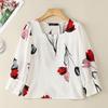ZANZEA Women Casual Square Collar Summer 3/4 Sleeve Print Blouse