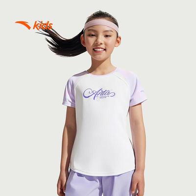 Kids' Girls' Summer Breathable Round Neck T-Shirt