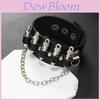 Gothic Skeleton And Bullet Design Neutral Chain Leather Handpiece For Halloween Accessories Summer