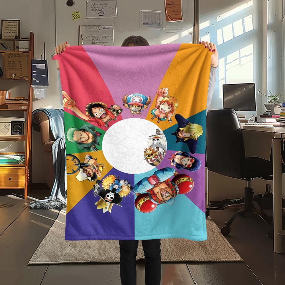 

One Piece character Print Flannel Blanket,High quality Comfortable for All Seasons,Home Decor,Warmth and Comfort,Perfect for Christmas Gifts 80cm x 120cm