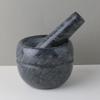 Small Marble Mortar and Pestle - Natural Stone Grinder for Garlic and Pepper Crushing