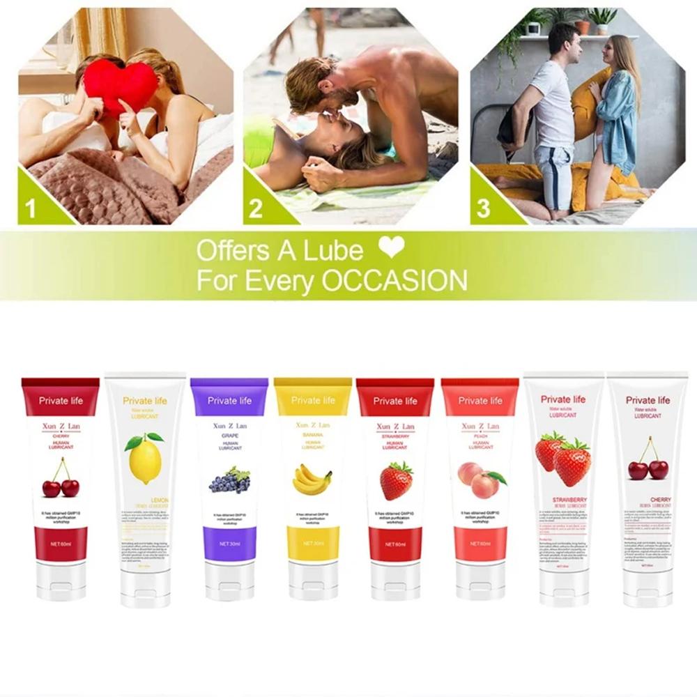 Water-based Lubricant for Women Fruit Flavored Lubricant for Sex Lubricant Female Oral Anal Vaginal Gel Adult Masturbation Sex Toy