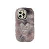 Autumn and winter plush love mobile phone case is suitable for Apple 16promax lens holder iPhone17pro fabric 17.