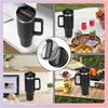 Sealing Splash Spill Proof Replacement Lids for Stanley 40 Oz Tumbler with Handle Cap Quencher H2.0 40oz Mug Cup Accessories
