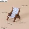 Multicolors Foldable Beach Chair Model Plastic Doll Summer Vacation Chair  For OB11 Doll