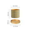 Nordic Stripe Plaid Pattern Ceramic Flower Pot Indoor Vintage Flower Plant Potted with Saucer Vase Living Room Office Flower Pot