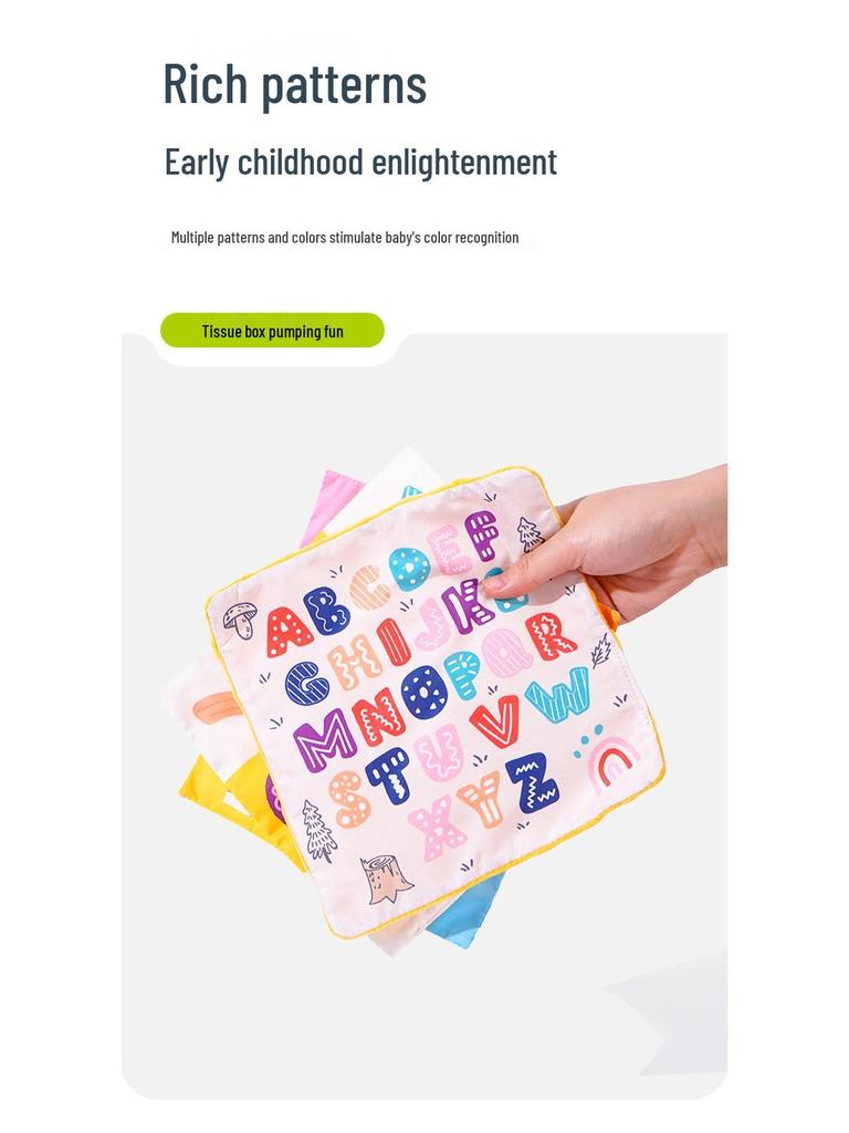 Jollybaby Tissue Box Pulling Toy: Early Education & Grasp Training for Babies 3+ Months