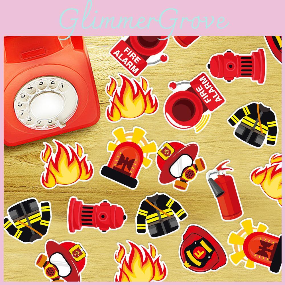 Themed Confetti Firefighting Birthday Celebration Party Props Decoration