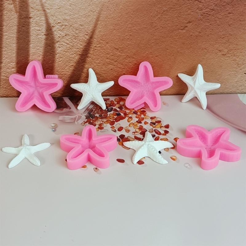 Sea Creature Star Fish Silicone Candle Molds Epoxy Resin Molds for Candle Soap Home Decoration Gypsum Silicone Molds