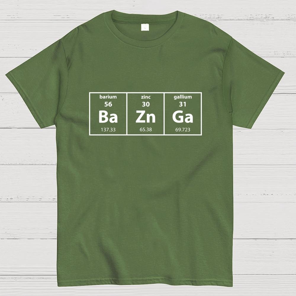 Baznga Periodic Table Cotton Casual Cool Loose T-Shirt