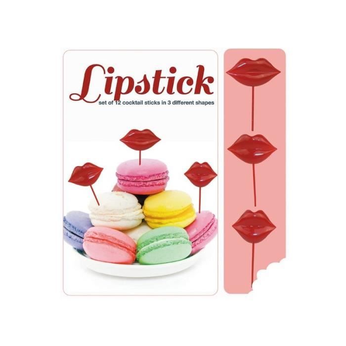 Pics en forme de lèvres - Lot de 12 picks apéri…