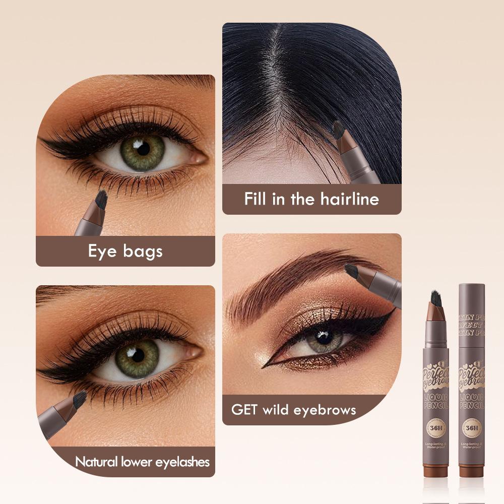 Makeup black technology has clear roots and long-lasting styling, natural waterproof, wild water-based eyebrow pencil