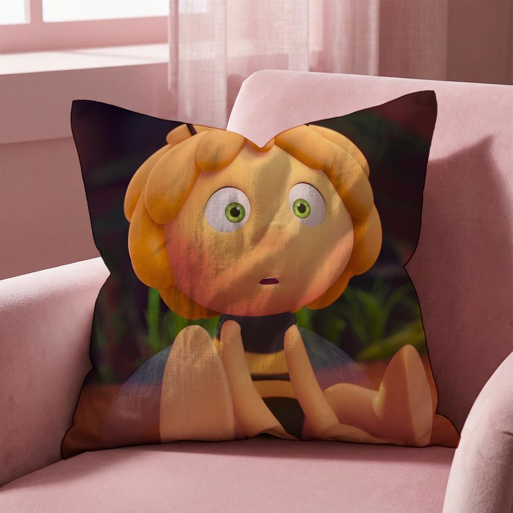 Maya the Bee Cushion Cover Multi-Scene Pillow Cover for Home & Car - Reversible, Soft & Durable for Daily Use