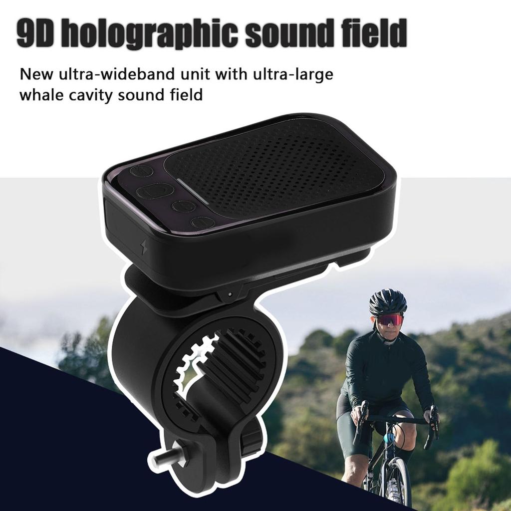 Sxhlseller Wearable Bluetooth Speaker, Portable Speaker with Built-in Clamp, 3W HD Sound, IPX7 Waterproof, Magnetic Mount, 5.4" Speed, for Cycling, Gy