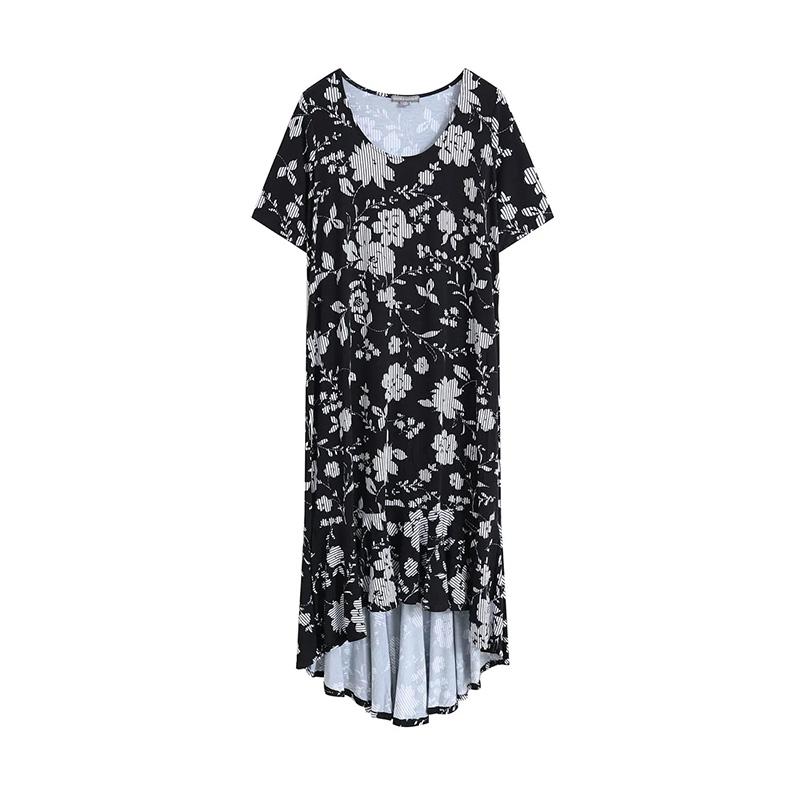 

Платья женские больших размеров летние ретро с принтом повседневные свободные длинные платья XXXXXL