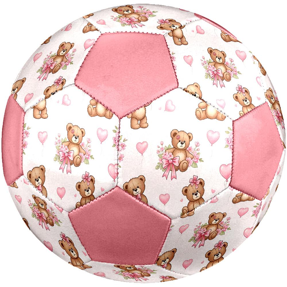 1PC Teddy Bears Balloons Abstract Colorful Soccer Ball Size 5 Football Machine Sewn Indoor/Outdoor Universal Football Gift W8
