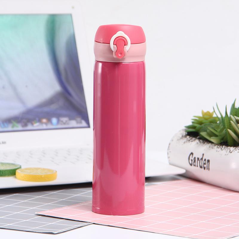 304 Stainless Steel Bounce Mug Simple Student Straight Cup Vacuum Car Gift Cup