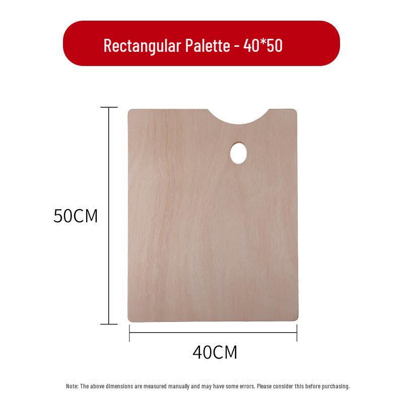 Large Oval Wooden Paint Mixing Palette for Oil and Gouache