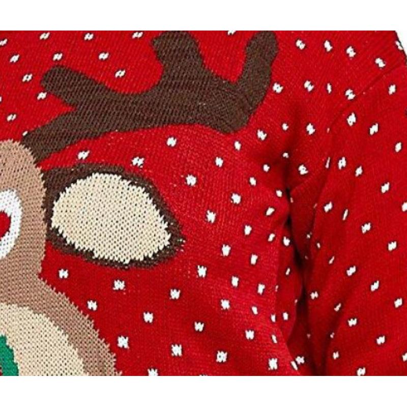 Christmas Sweater Women Christmas Deer Warm Knitted Long Sleeve Sweater Jumper Top Winter Autumn Pullovers