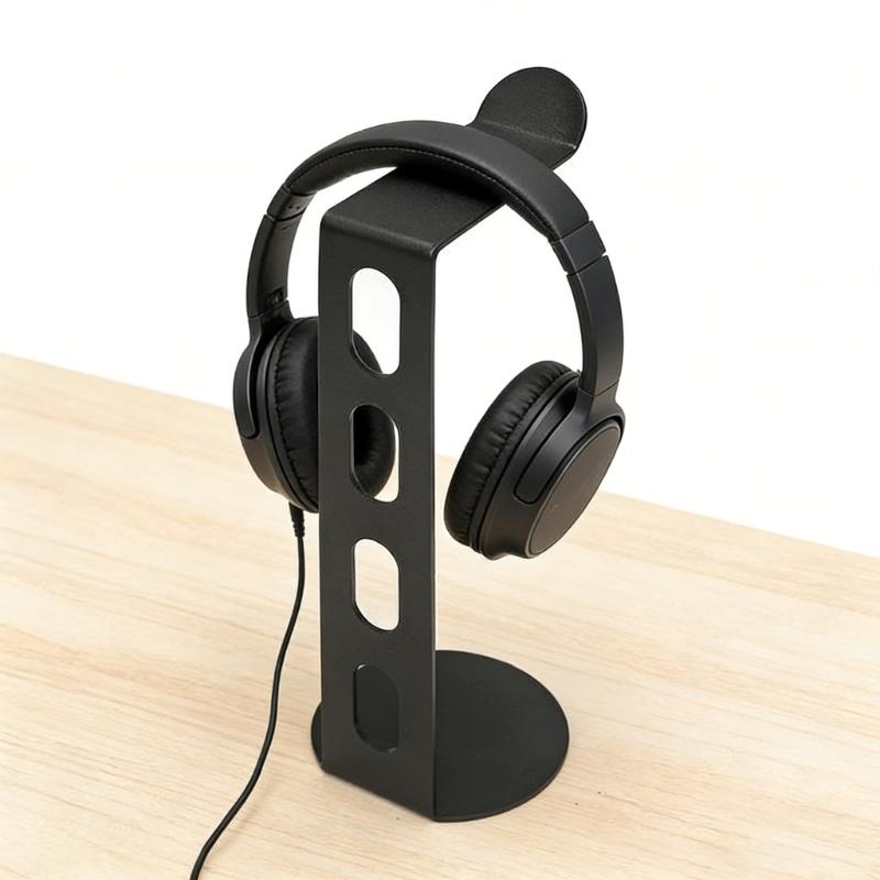 Universals Aluminum Over Ear Headphone Holder Stand For Desktop Storage And ClutterFree Workspaces