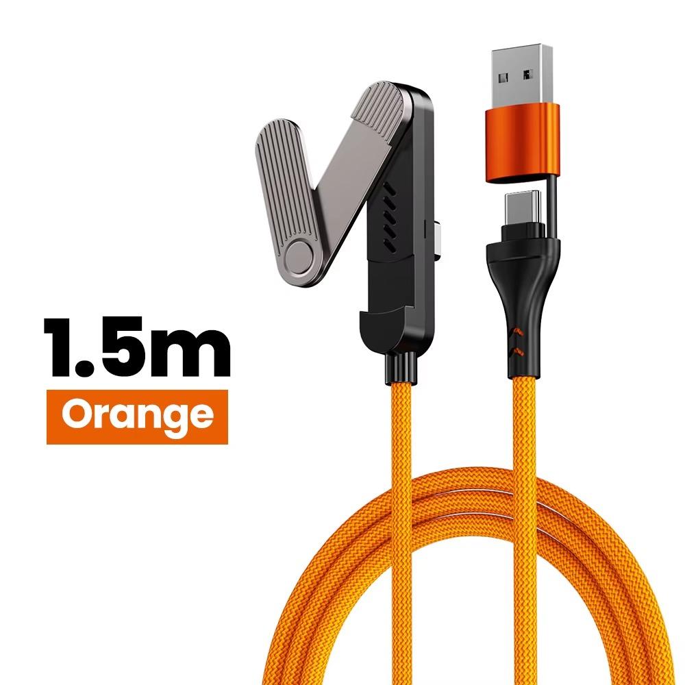 Rotatable Holder 3 In 1 Charging Data Cable Rotate Foldable Phone Holder  Data Transfer
