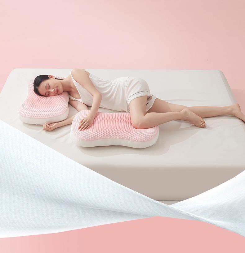 Class A TPE Rubber Neck Support Cooling Pillow - High Loft, Breathable, Gel Core, Anti-Collapse for Hotel or Summer Use