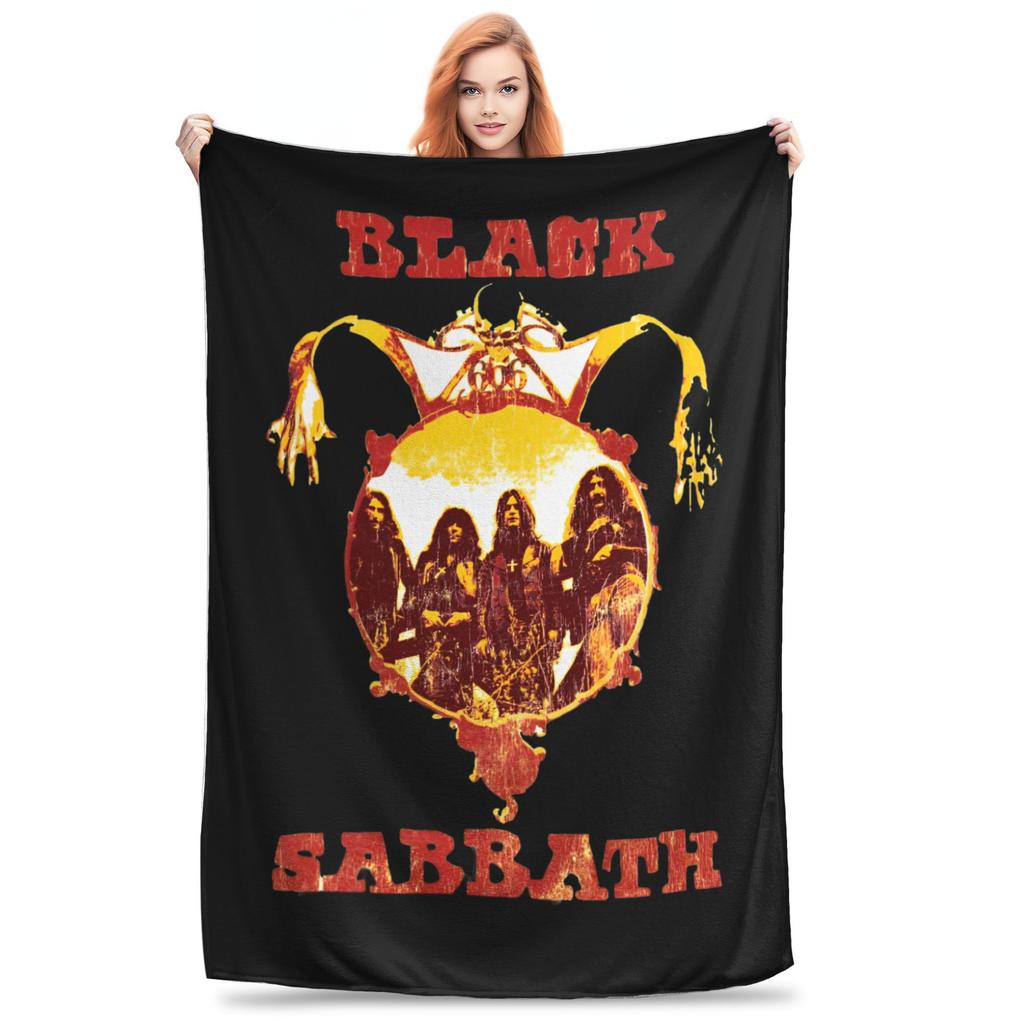 Black Sabbath Ozzy Osbourne Blanket Back To The Beginning Tour  Decorative Flannel Throw Blanket For Home Decor Warm Bedspread