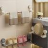 Punch-Free Rotating Towel Rack & Slippers Storage Bar