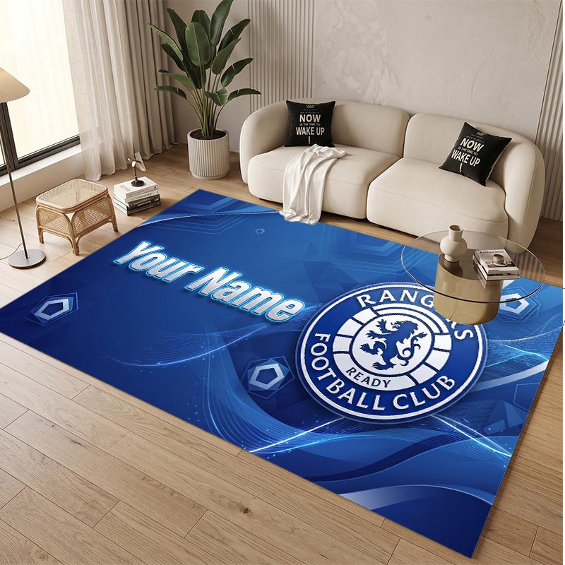 Personalized Crystal Velvet Carpet Rangers FC Pattern Non Slip Floor Rug