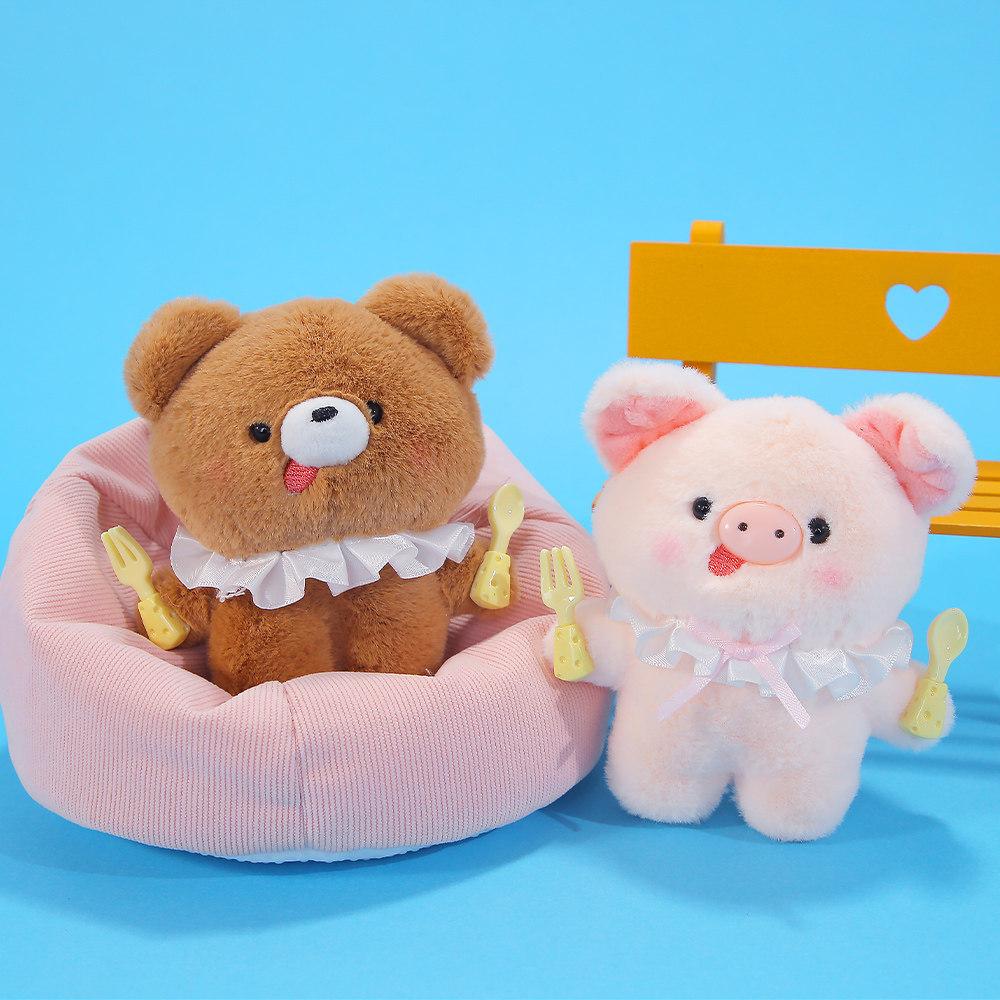 Cartoonstyle Plush Bear Doll With Highquality Plush For Girls Gift And Decoration
