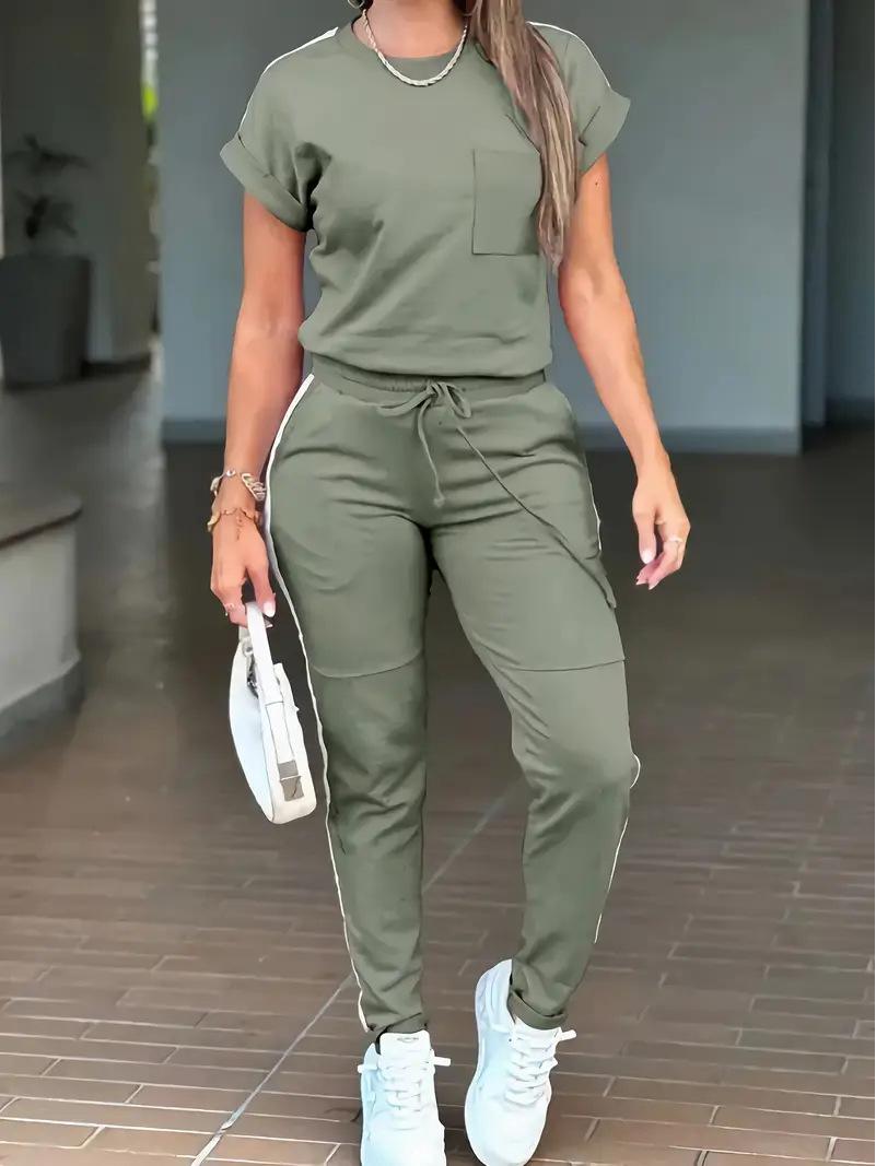 

2026 Spring Women s Slim-Fit Cuffed Casual Pants - Trendy European & American Style Double Extra Large армия зеленый