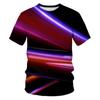 Summer Fashion Colour Light Spectrum Men T-shirt New Casual Printing Fun Tees Trend Personality Leisure O-neck Short Sleeve Tops