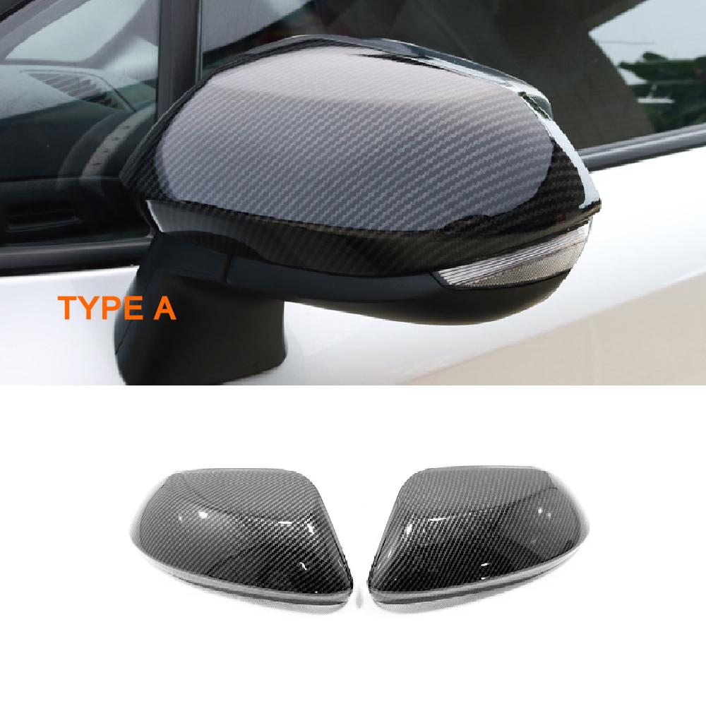Black Carbon Chrome For Mazda 2 Demio 2015 - 2022 Accessories Car Side Mirror RearView Mirror Decoration Sticker Cover